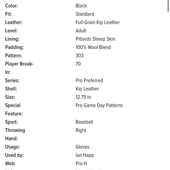 Rawlings Pro Series size 12 3/4 baseball glove NWT - Picture 8 of 8